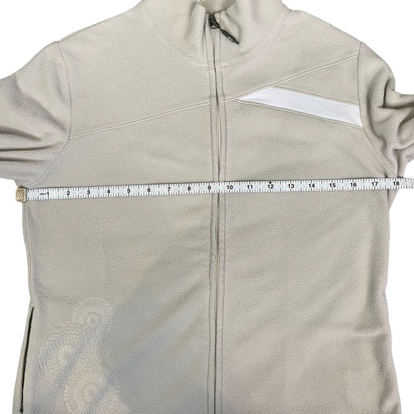 EUC Löle cream coloured polar fleece zip-up, size large. - Picture 9 of 12